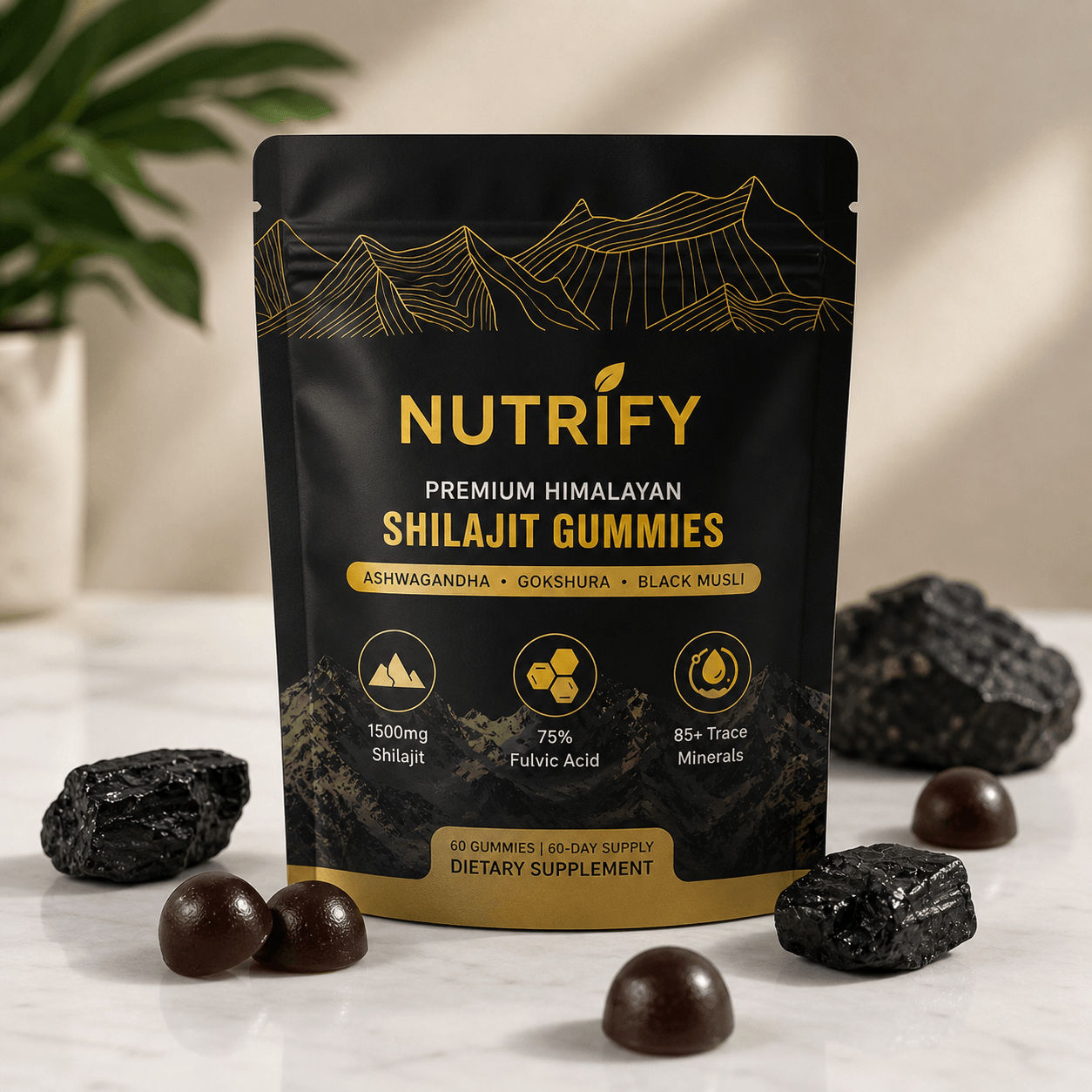 NUTRIFY™ Premium Himalayan Shilajit Gummies
