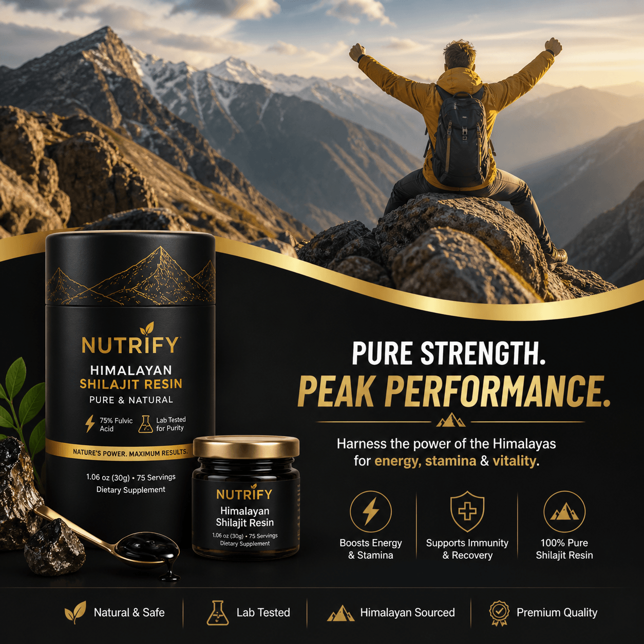 NUTRIFY™ Himalayan Shilajit Resin